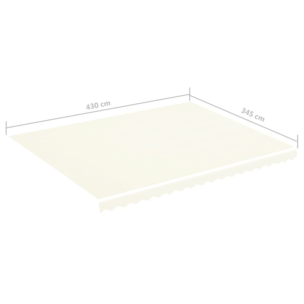 vidaXL Markisenbespannung Creme 4,5x3,5 m