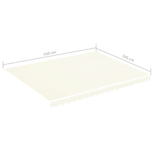 vidaXL Markisenbespannung Creme 4,5x3,5 m