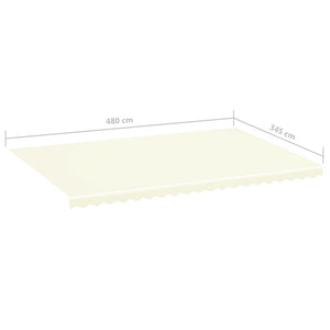 vidaXL Markisenbespannung Creme 5x3,5 m