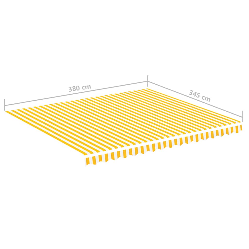 Markisenbespannung Gelb und Weiß 4x3,5 m Stilecasa