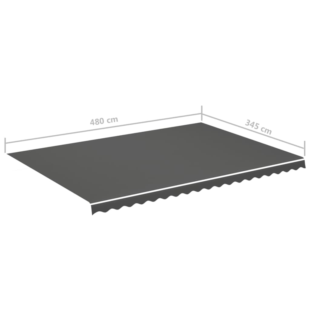 vidaXL Markisenbespannung Anthrazit 5x3,5 m