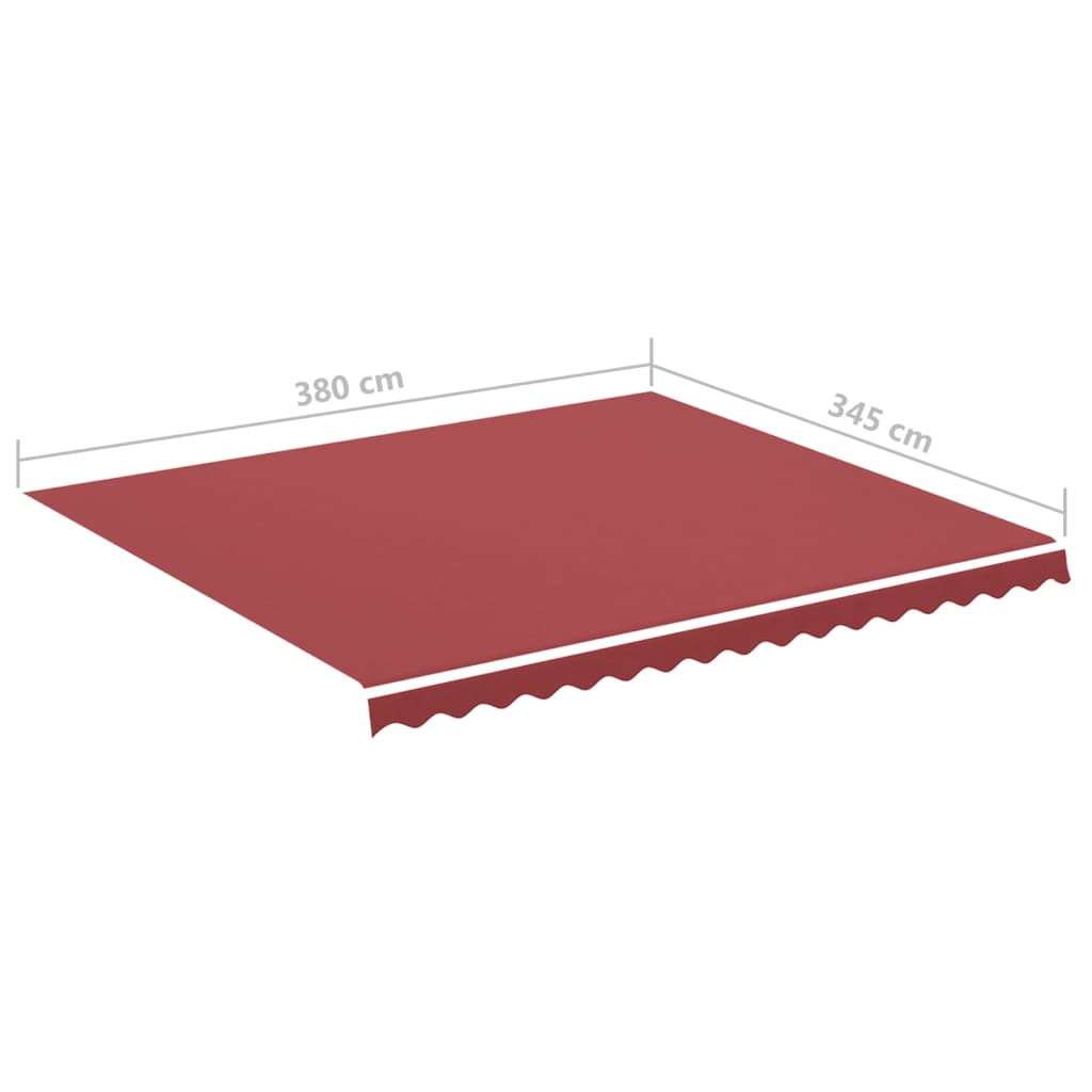 vidaXL Markisenbespannung Burgunderrot 4x3,5 m