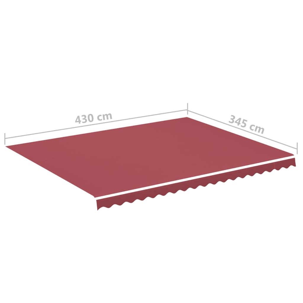 vidaXL Markisenbespannung Burgunderrot 4,5x3,5 m