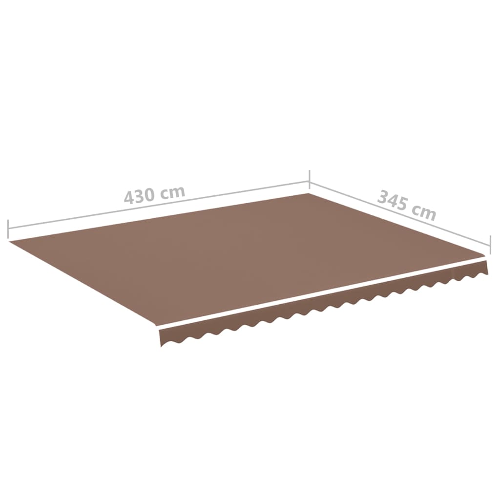 vidaXL Markisenbespannung Braun 4,5x3,5 m