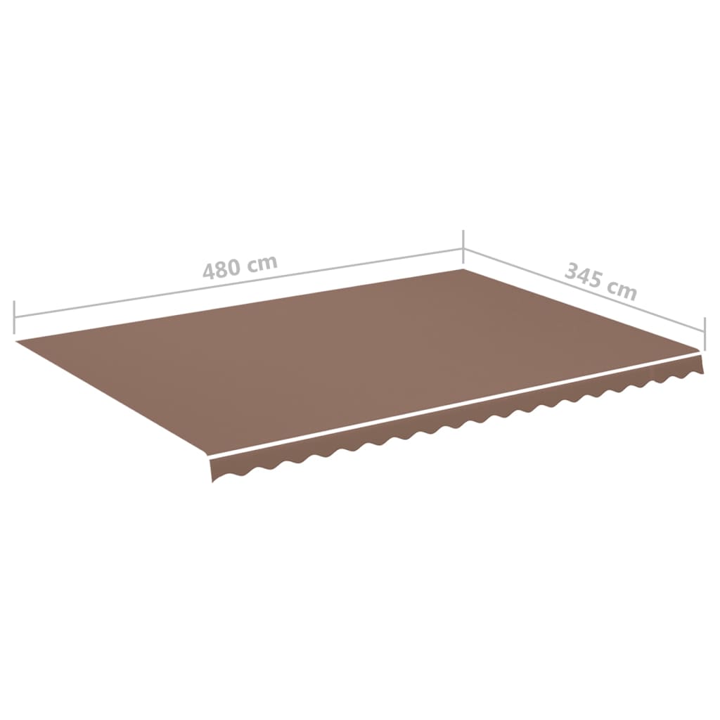 vidaXL Markisenbespannung Braun 5x3,5 m