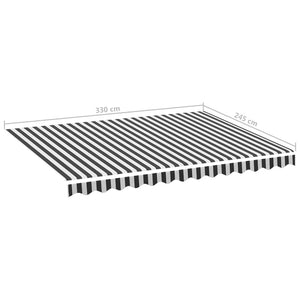 vidaXL Markisenbespannung Anthrazit und Weiß 3,5x2,5 m