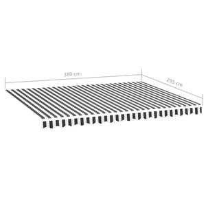 vidaXL Markisenbespannung Anthrazit und Weiß 4x3 m