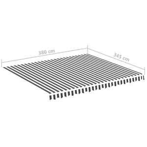 vidaXL Markisenbespannung Anthrazit und Weiß 4x3,5 m