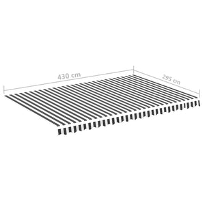 Markisenbespannung Anthrazit und Weiß 4,5x3 m Stilecasa