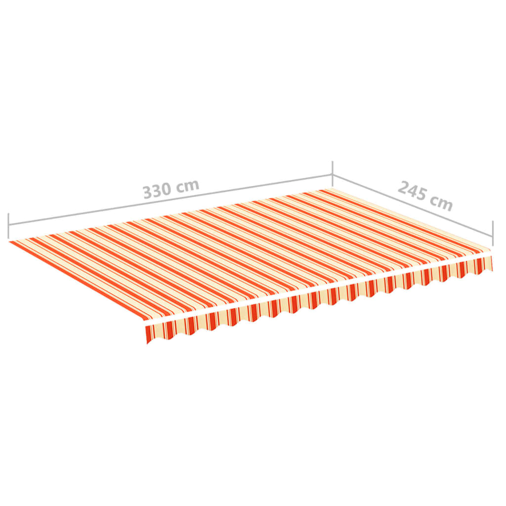 Markisenbespannung Gelb und Orange 3,5x2,5 m Stilecasa