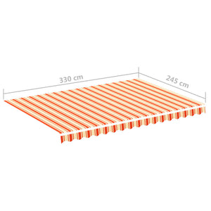 Markisenbespannung Gelb und Orange 3,5x2,5 m Stilecasa