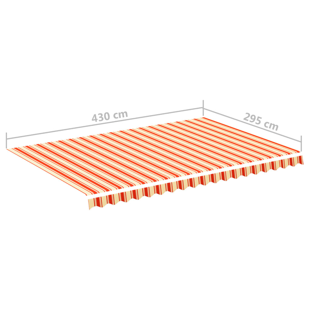 vidaXL Markisenbespannung Gelb und Orange 4,5x3 m