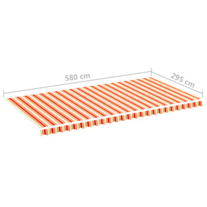 vidaXL Markisenbespannung Gelb und Orange 6x3 m