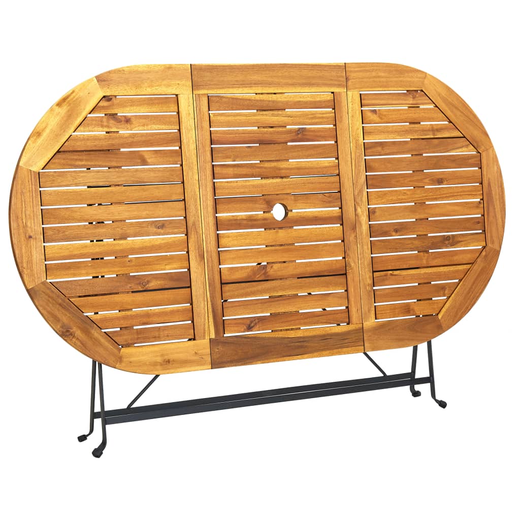 vidaXL Gartentisch 160x85x74 cm Akazie Massivholz Oval