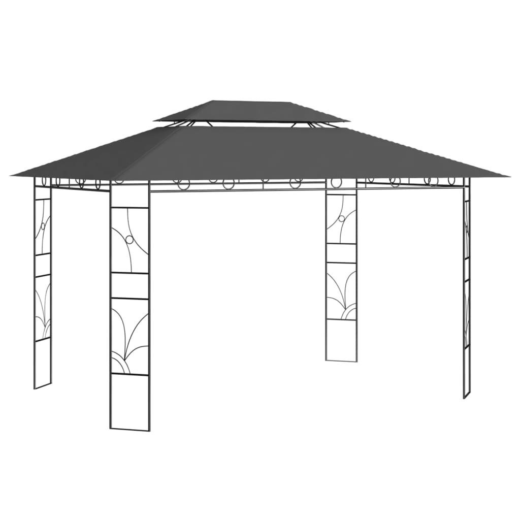 Pavillon 4x3x2,7 m Anthrazit 160 g/m² Stilecasa