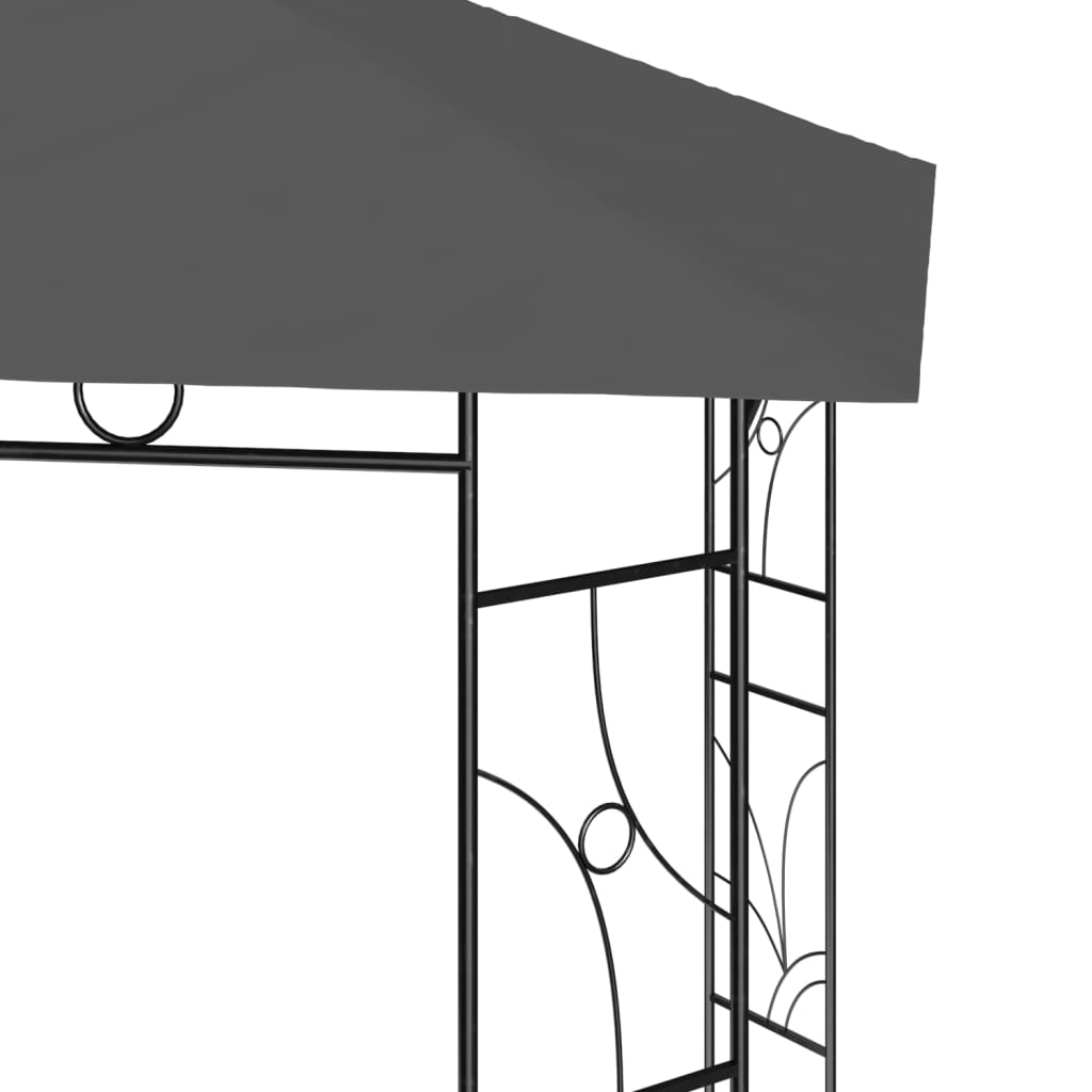 Pavillon 4x3x2,7 m Anthrazit 160 g/m² Stilecasa