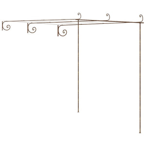 Garten-Pergola Antik-Braun 3x3x2,5 m Eisen