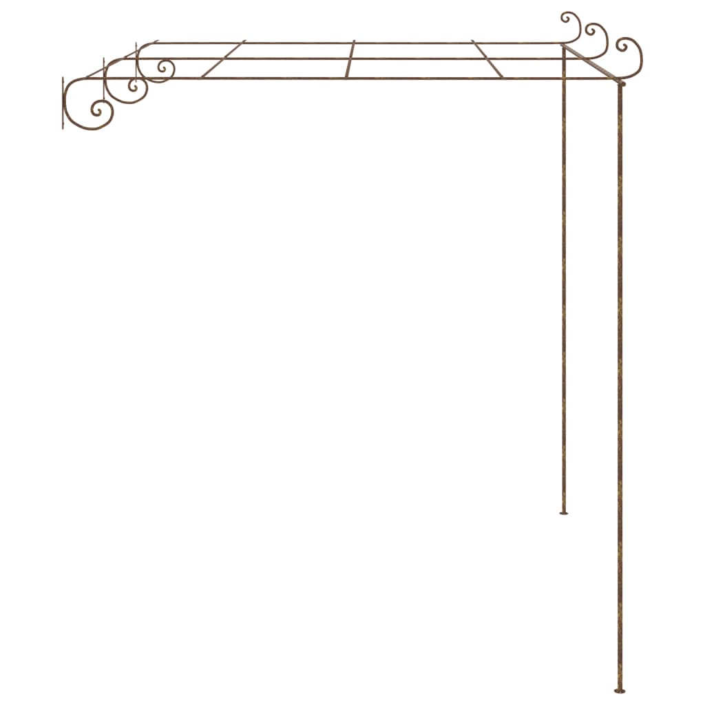 Garten-Pergola Antik-Braun 3x3x2,5 m Eisen