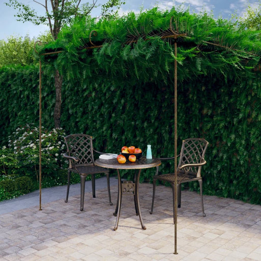 vidaXL Garten-Pergola Antik-Braun 3x3x2,5 m Eisen