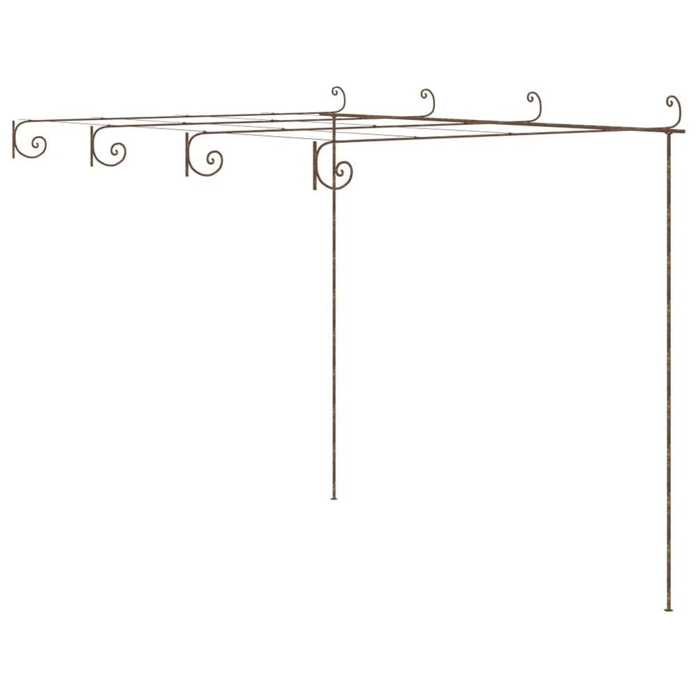 Garten-Pergola Antik-Braun 4x3x2,5 m Eisen Stilecasa