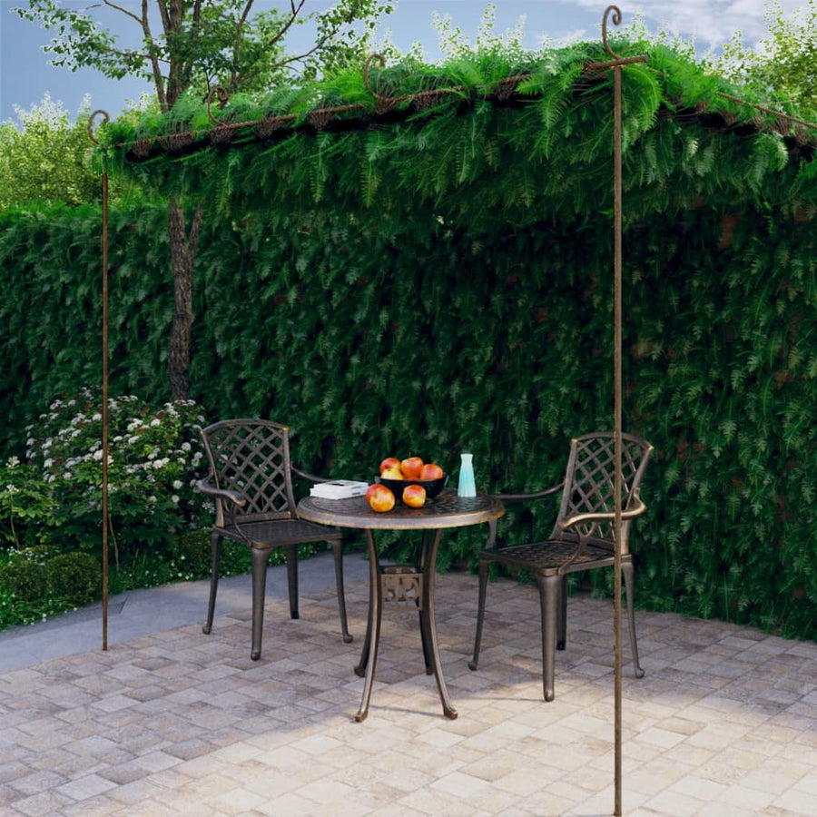 Garten-Pergola Antik-Braun 4x3x2,5 m Eisen Stilecasa