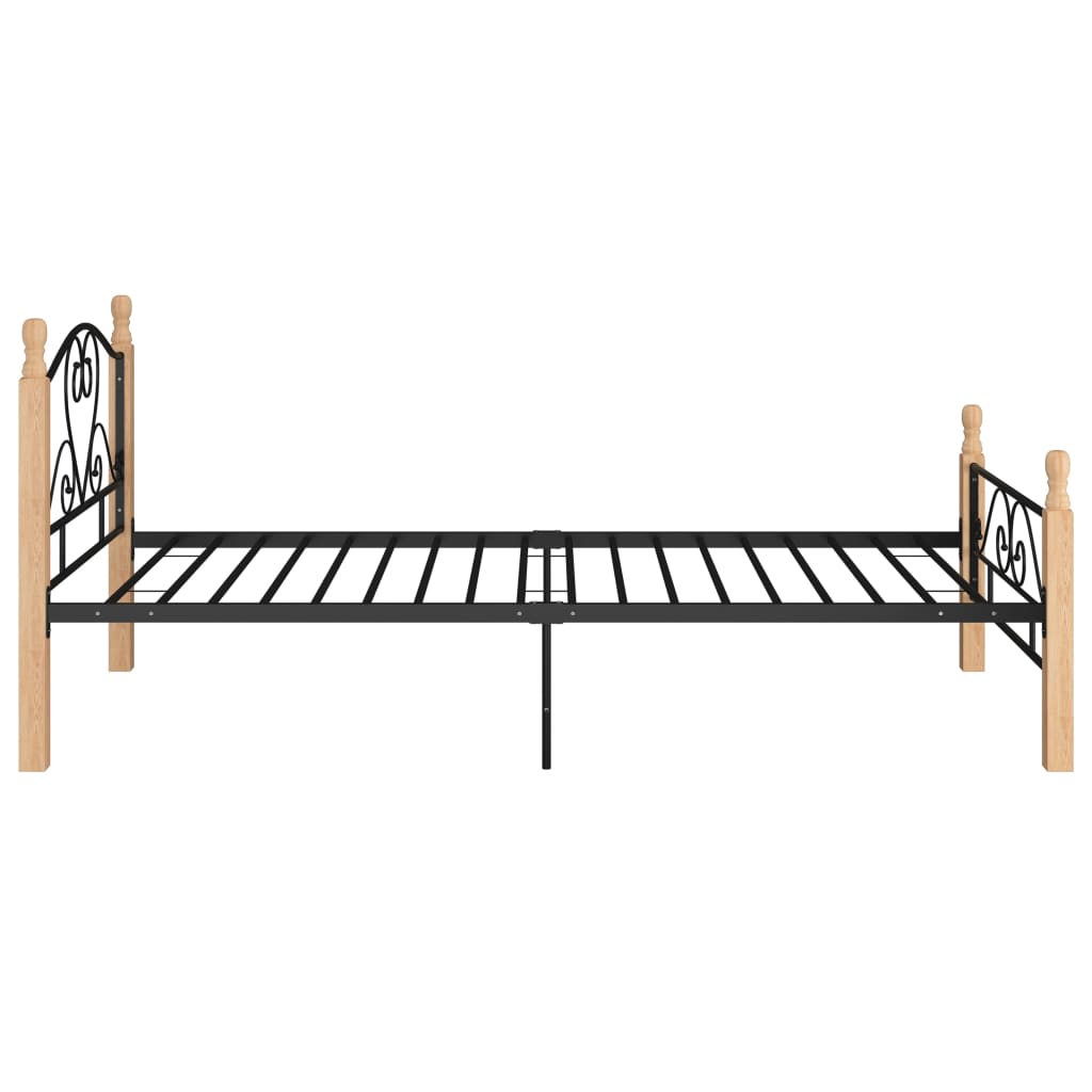 Bettgestell Schwarz Metall 90x200 cm Stilecasa