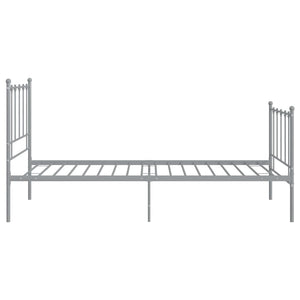 vidaXL Bett Grau Metall 100x200 cm