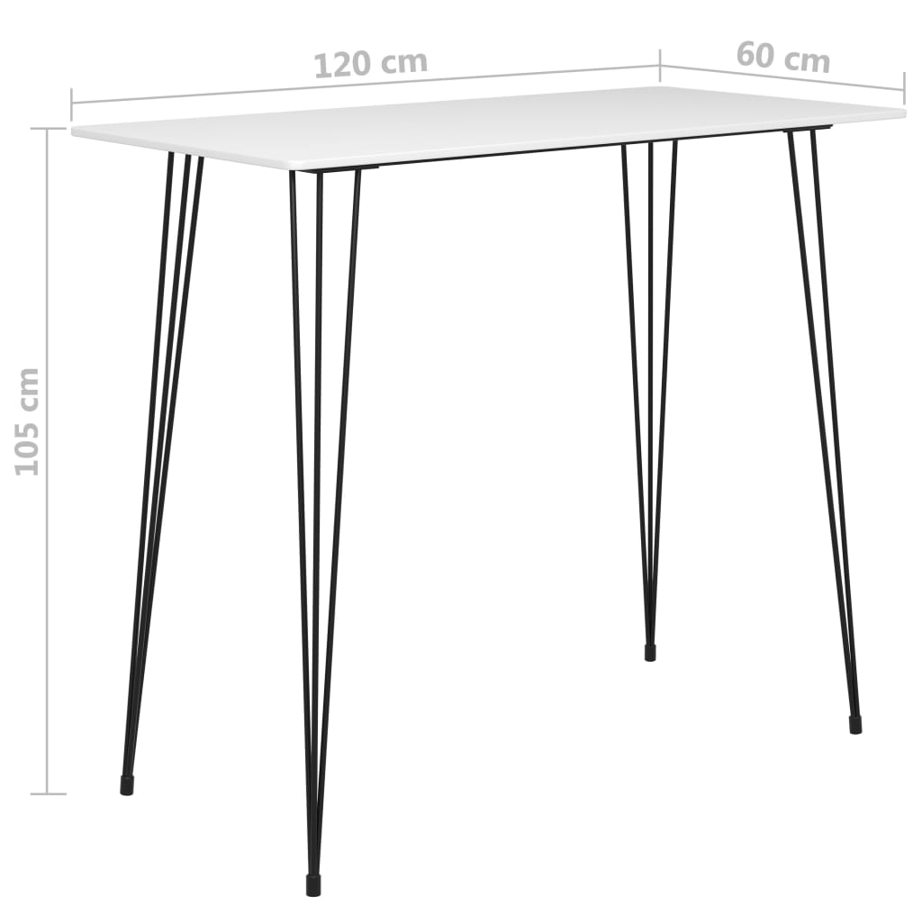 vidaXL 5-tlg. Bar-Set Weiß und Schwarz