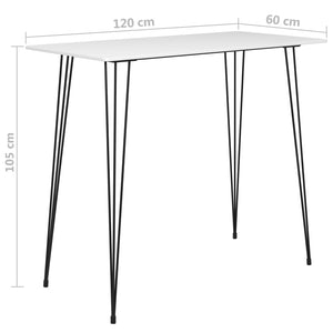 vidaXL 5-tlg. Bar-Set Weiß und Schwarz