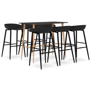 vidaXL 7-tlg. Bar-Set Schwarz