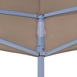 Partyzelt-Dach 3x3 m Taupe 270 g/m² Stilecasa