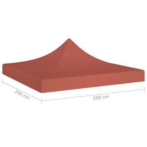 vidaXL Partyzelt-Dach 3x3 m Terrakotta-Rot 270 g/m²