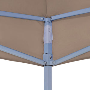 Partyzelt-Dach 6x3 m Taupe 270 g/m² Stilecasa