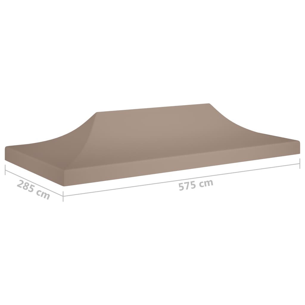 Partyzelt-Dach 6x3 m Taupe 270 g/m² Stilecasa