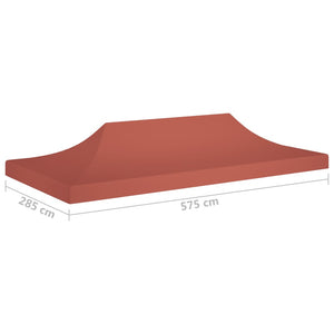 vidaXL Partyzelt-Dach 6x3 m Terrakotta-Rot 270 g/m²