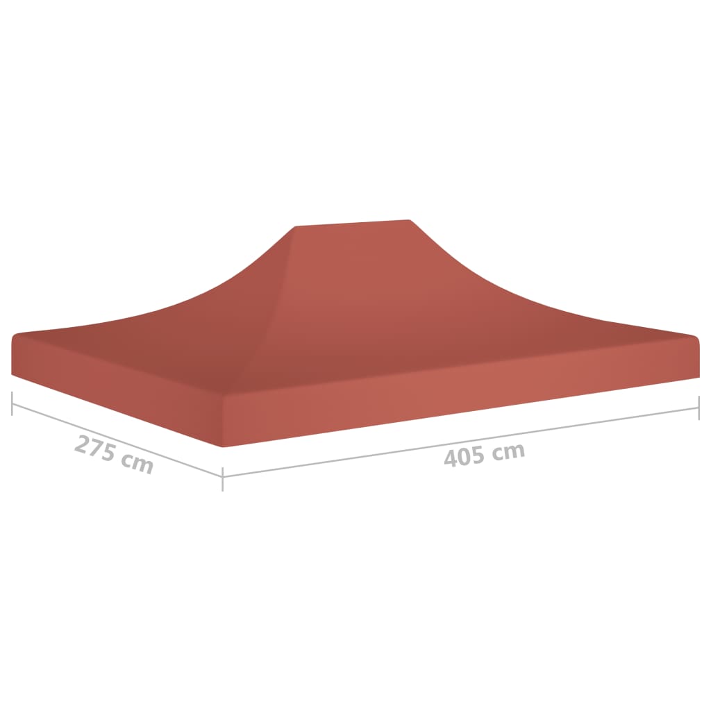 vidaXL Partyzelt-Dach 4x3 m Terrakotta-Rot 270 g/m²