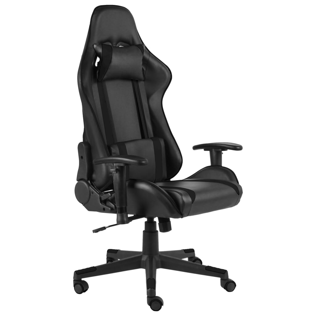 vidaXL Gaming-Stuhl Drehbar Schwarz PVC