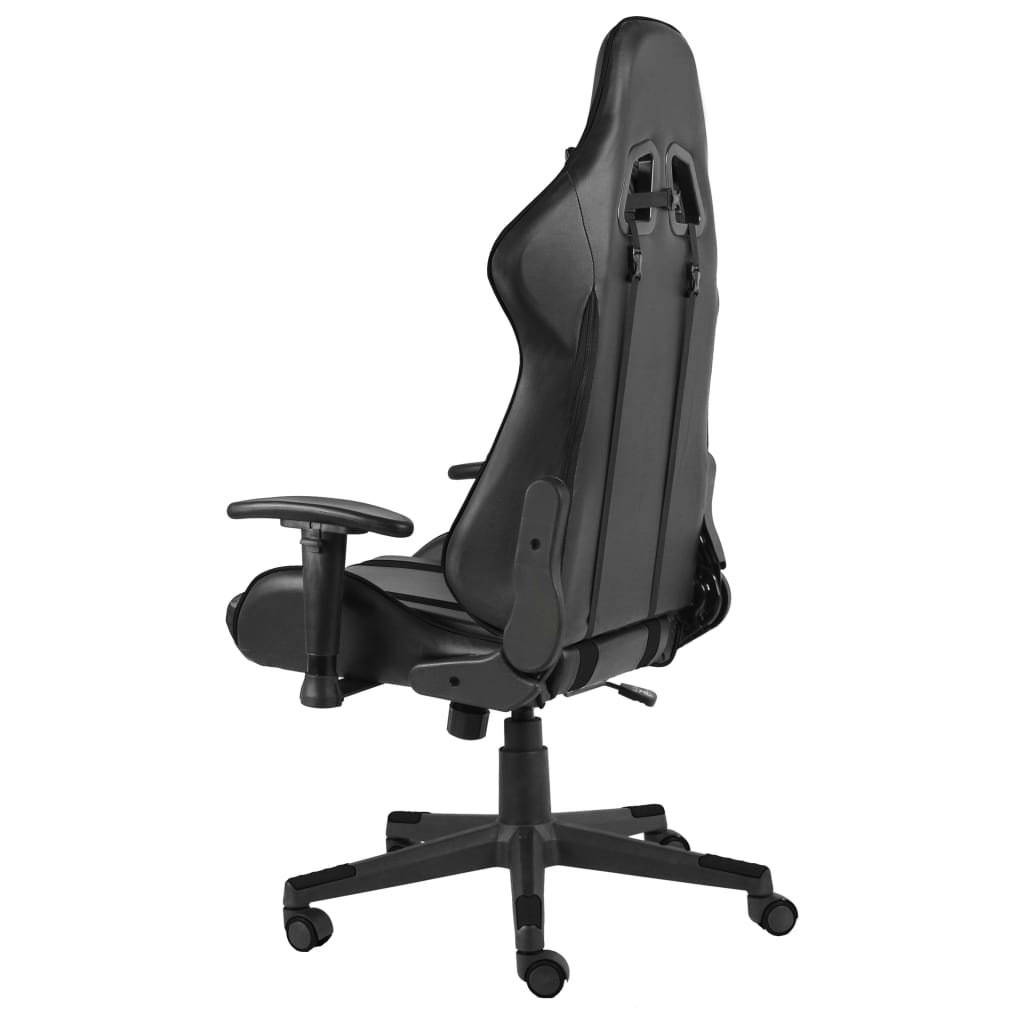 vidaXL Gaming-Stuhl Drehbar Schwarz PVC