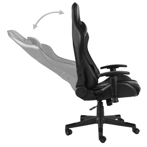 vidaXL Gaming-Stuhl Drehbar Schwarz PVC