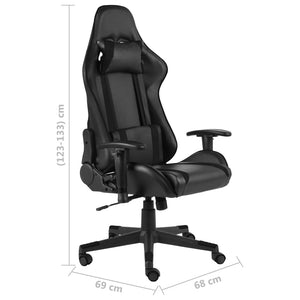 vidaXL Gaming-Stuhl Drehbar Schwarz PVC