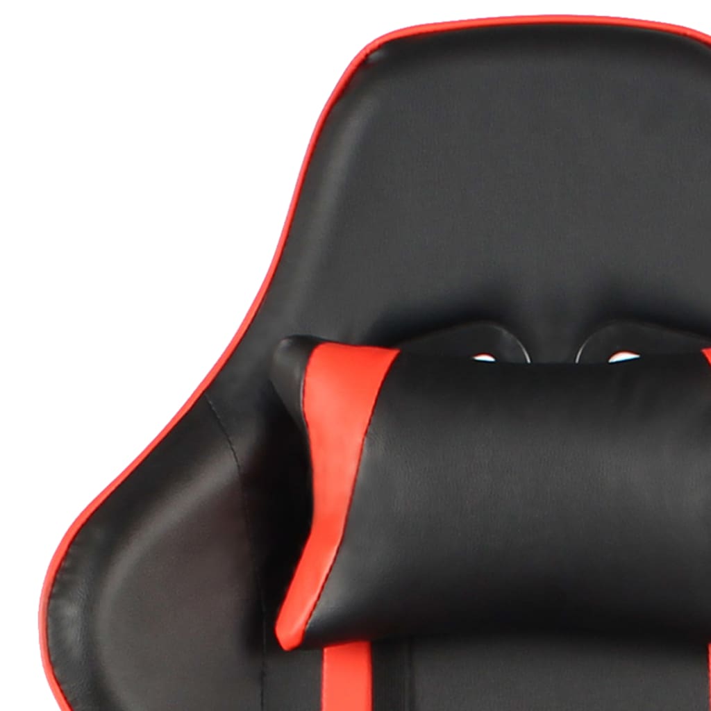 vidaXL Gaming-Stuhl mit Fußstütze Drehbar Rot PVC