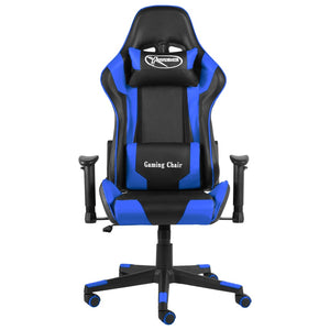 vidaXL Gaming-Stuhl Drehbar Blau PVC