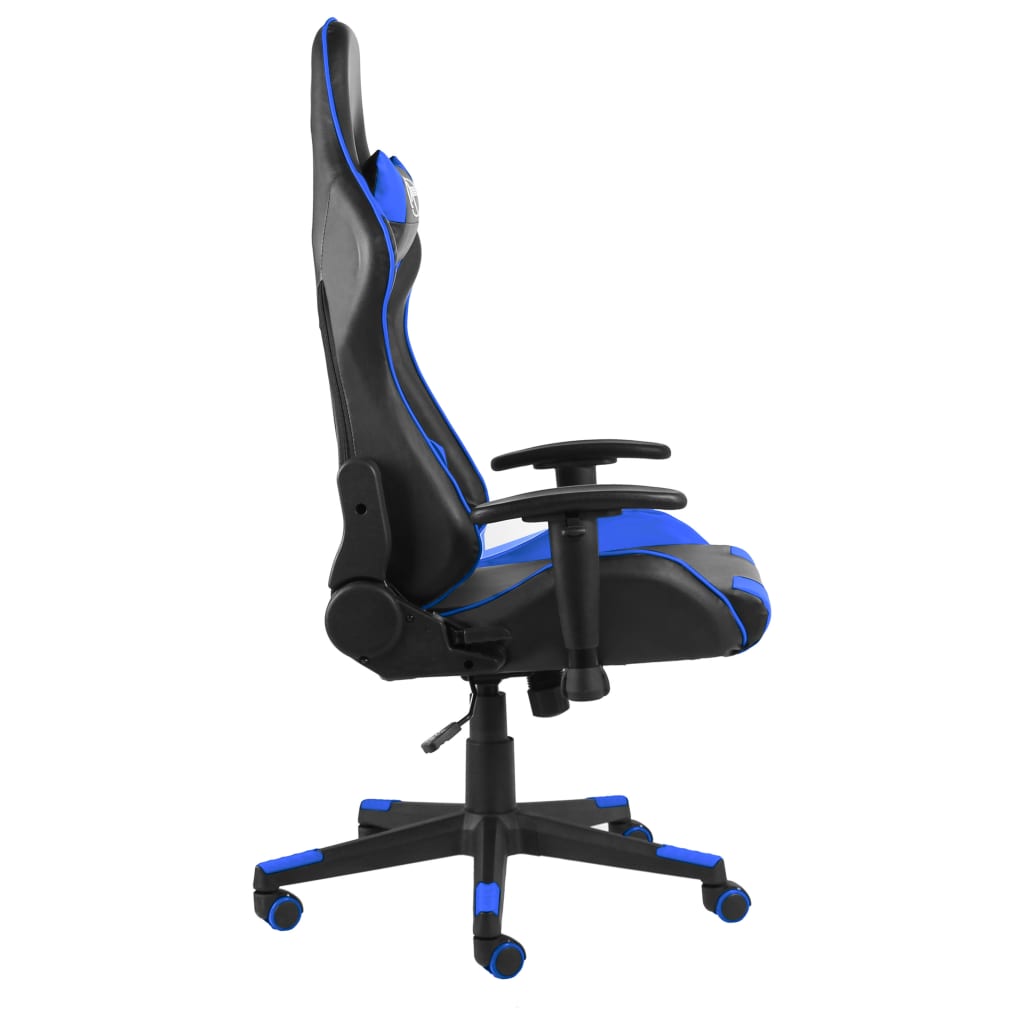 vidaXL Gaming-Stuhl Drehbar Blau PVC