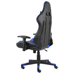 vidaXL Gaming-Stuhl Drehbar Blau PVC