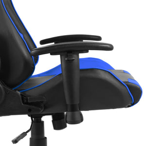 vidaXL Gaming-Stuhl Drehbar Blau PVC