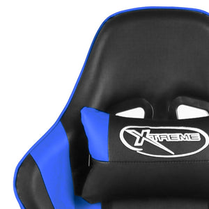 vidaXL Gaming-Stuhl Drehbar Blau PVC