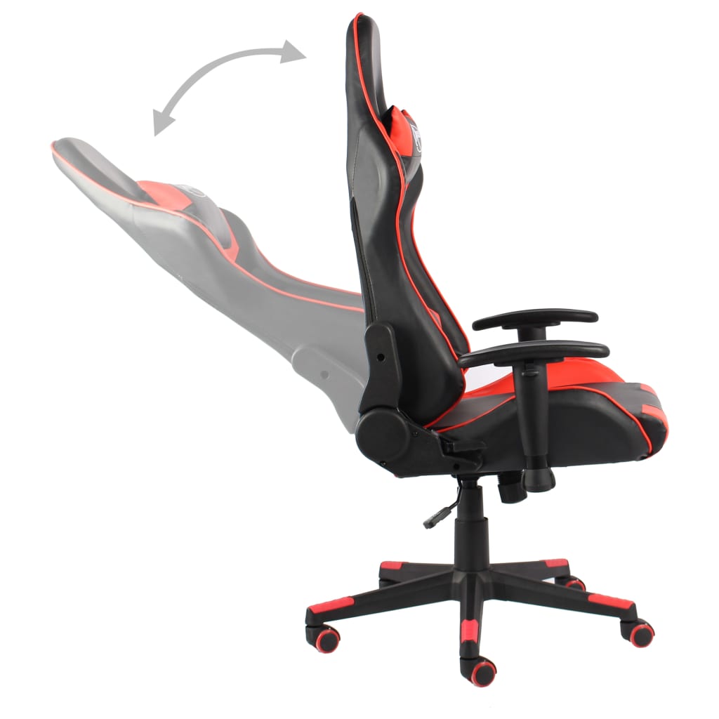 vidaXL Gaming-Stuhl Drehbar Rot PVC