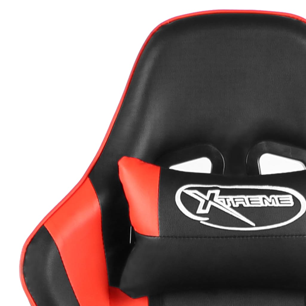 vidaXL Gaming-Stuhl Drehbar Rot PVC