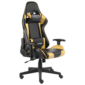 vidaXL Gaming-Stuhl Drehbar Golden PVC