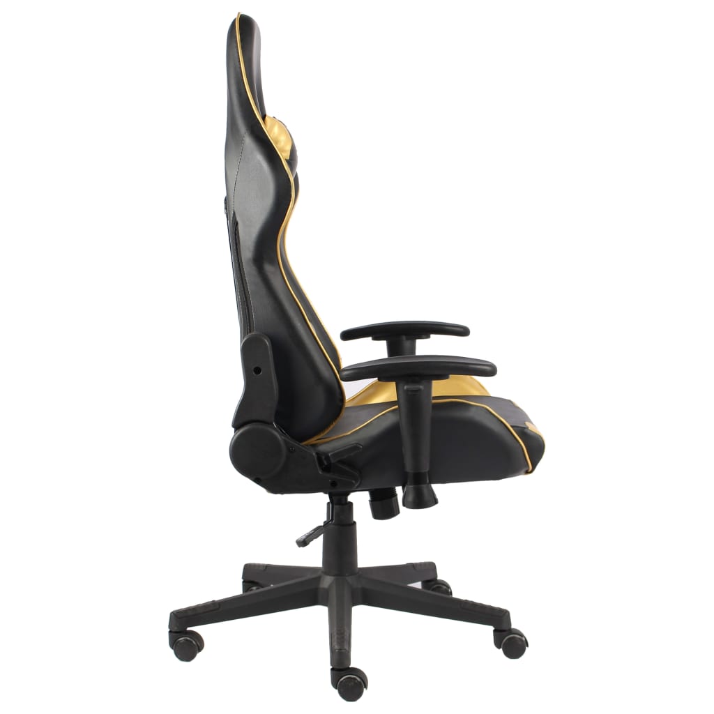 vidaXL Gaming-Stuhl Drehbar Golden PVC